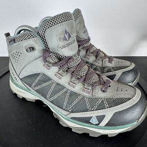 Vasque Monolith Gray Leather Hiking Lace Up Ankle Boots Women's US 8M 7347M